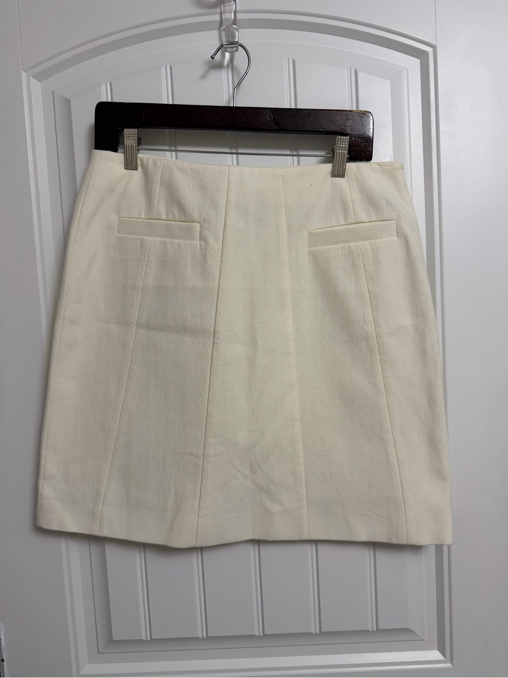 NWOT Brooks Brothers tweed ivory paneled skirt 
size  10